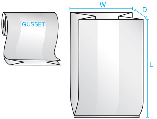 Gusseted PP Woven Rolls